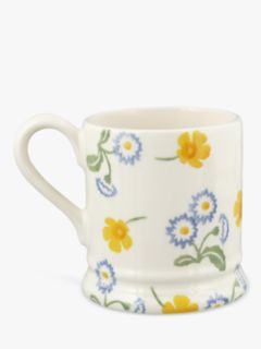 Emma Bridgewater Flowers Buttercup & Daisies 'Mum' Half Pint Mug, 300ml, Yellow/Multi