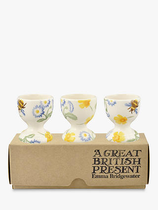 Emma Bridgewater Buttercup & Daisies Egg Cups, Set of 3, Yellow/Multi