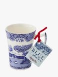 Spode Blue Italian Earthenware Mug, 280ml, Blue/White, Seconds