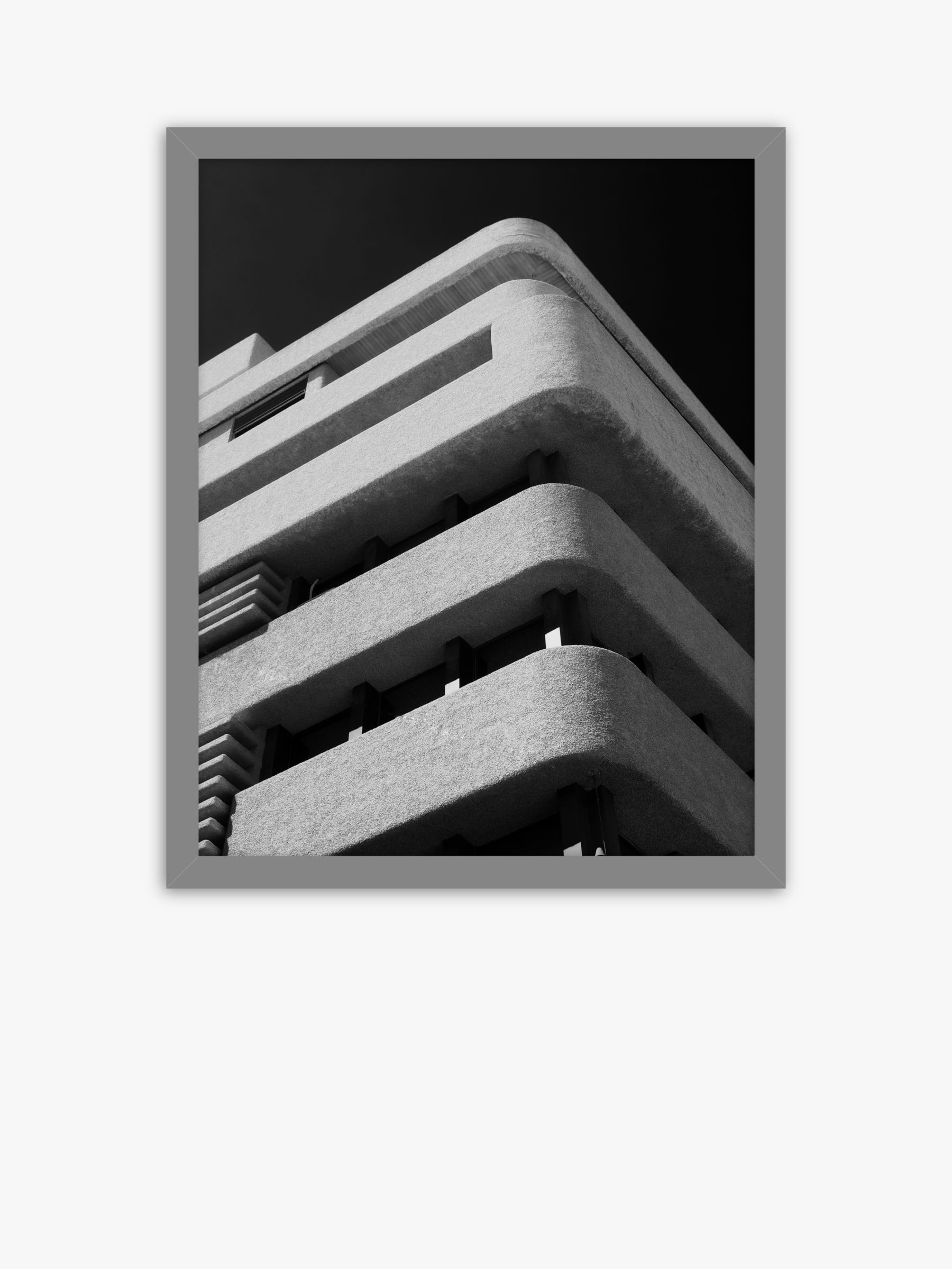 Photo of Phil openshaw - concrete corners framed photographic print 53.5 x 43.5cm black/white