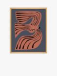 Marcello Velho - 'Late Night Bird' Framed Print, 52 x 42cm, Red