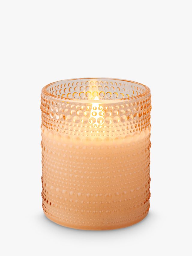 Kaemingk LED Indoor/Outdoor Wax Candle, Peach