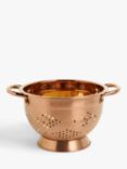John Lewis Stainless Steel Footed Colander, Dia.23cm, Copper