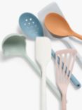 John Lewis Kitchen Utensils with Silicone Heads, Set of 6, Pastels