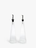 John Lewis Glass Oil & Vinegar Drizzler Set, Clear