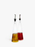John Lewis Glass Oil & Vinegar Drizzler Set, Clear
