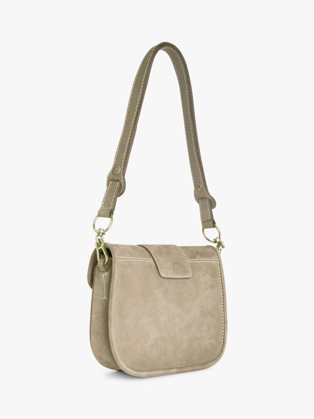 See By Chlo Saddie Nubuck Saddle Crossbody Bag Motty Grey