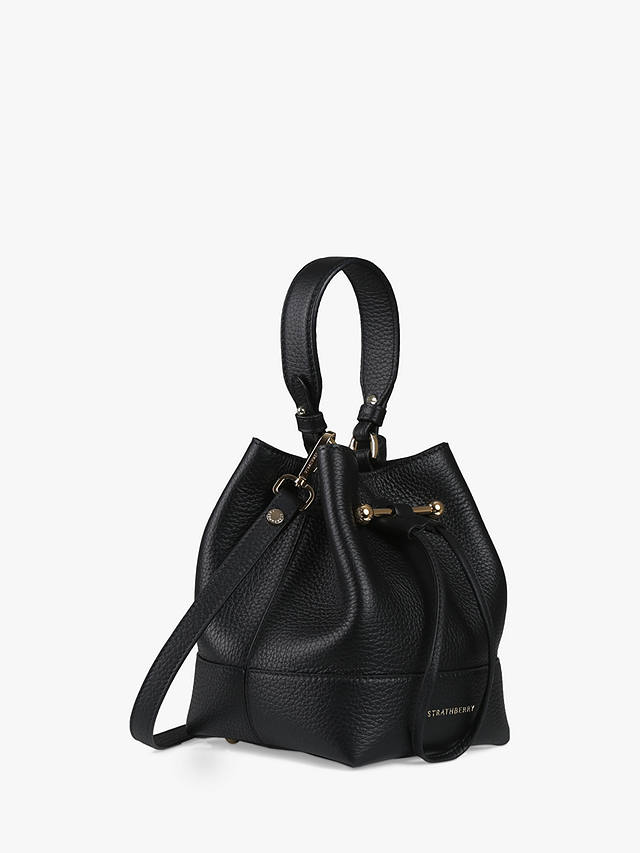 Strathberry Lana Osette Handbag, Black at John Lewis & Partners