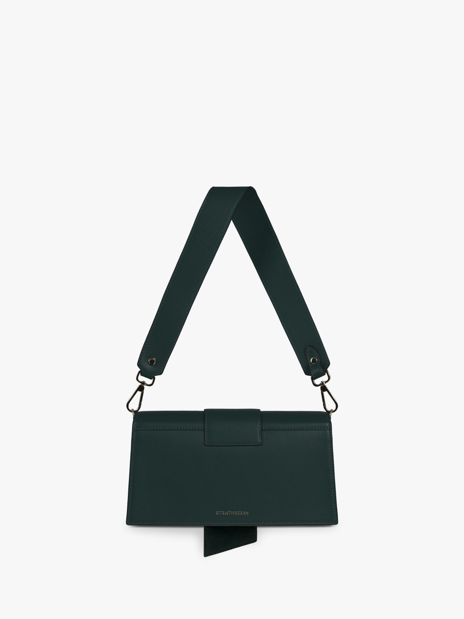 The Strathberry Crescent Shoulder Bag in Bottle Green - Fashion