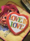 Emma Bridgewater Brighter World 'Love Is Love' Heart Biscuit Tin, Red/Multi