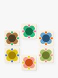 Orla Kiely Atomic Flower Cork-Backed Coasters, Set of 6, Multi