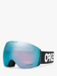Oakley OO7050 Unisex Flight Deck L Factory Pilot Prizm Ski Goggles, Black/Mirror Blue