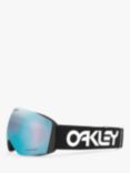 Oakley OO7050 Unisex Flight Deck L Factory Pilot Prizm Ski Goggles, Black/Mirror Blue
