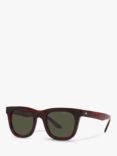 Armani Exchange AR8171 Men's Rectangular Sunglasses, Red