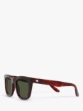 Armani Exchange AR8171 Men's Rectangular Sunglasses, Red