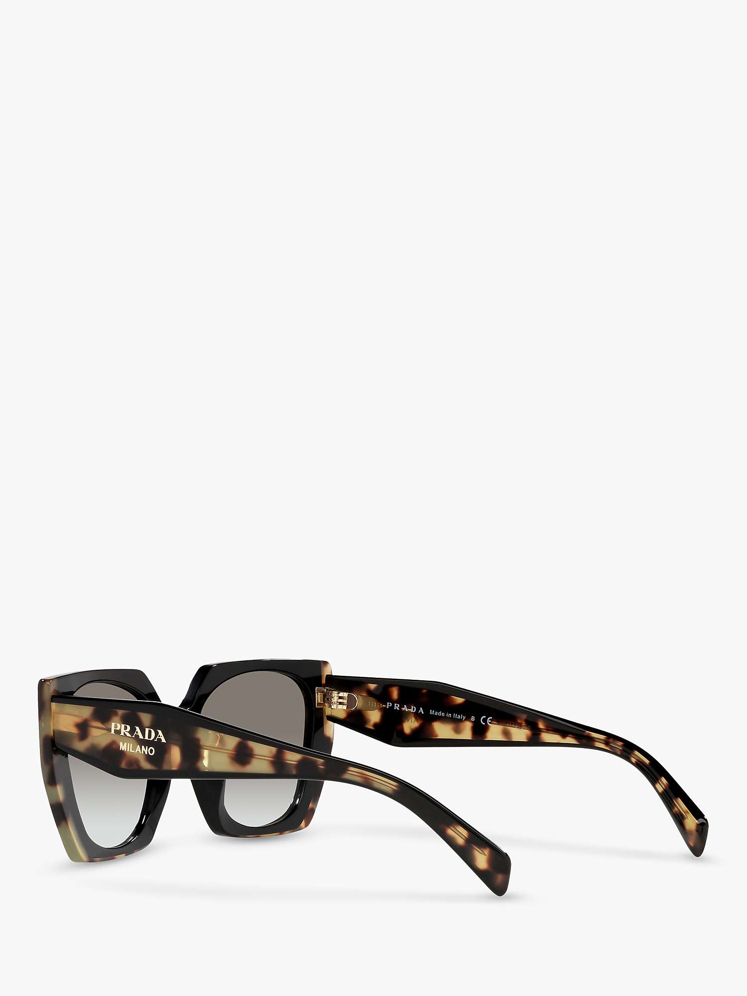 Buy Prada PR 15WS Women's Rectangular Chunky Frame Sunglasses, Tortoise/Black Gradient Online at johnlewis.com