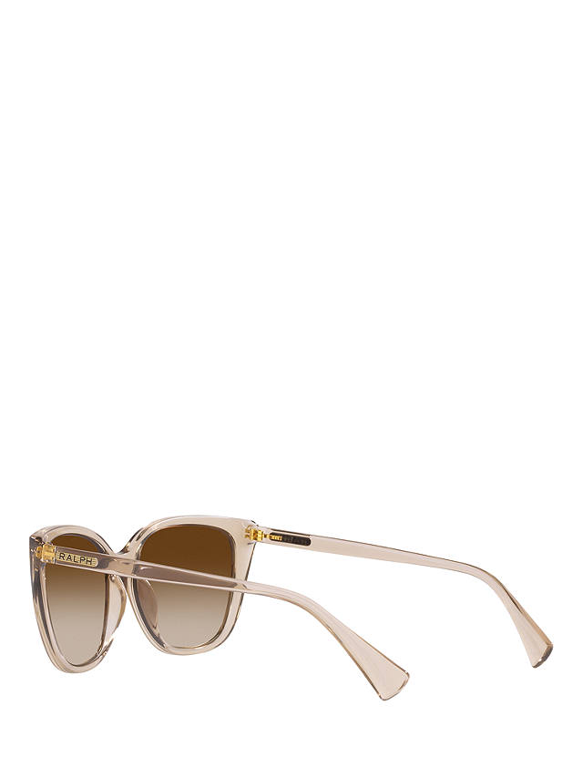 Ralph RA5274 Women's Butterfly Shape Sunglasses, Clear Beige/Brown Gradient