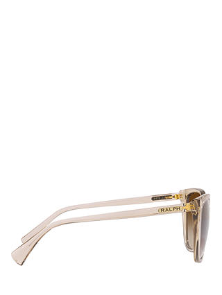 Ralph RA5274 Women's Butterfly Shape Sunglasses, Clear Beige/Brown Gradient