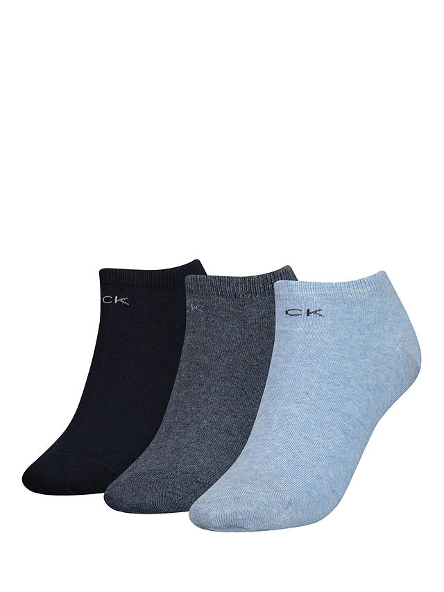 Calvin Klein Chloe Liner Socks, Pack of 3, Blue Melange - 006