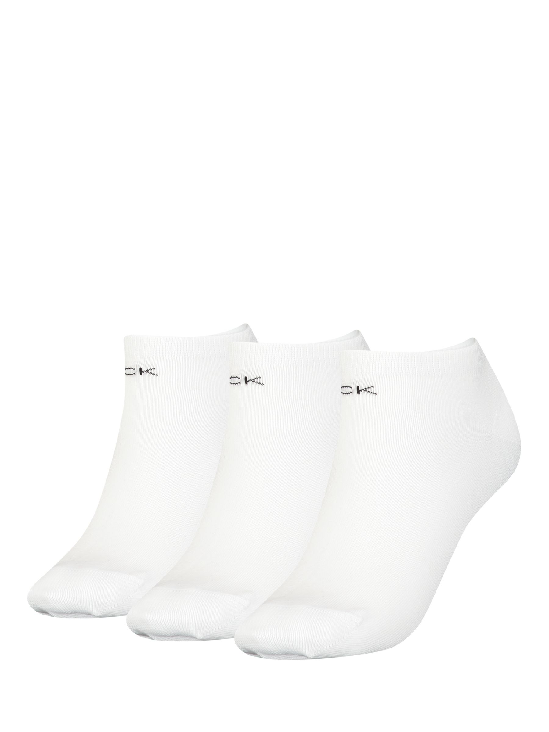 Calvin Klein Chloe Liner Socks, Pack of 3, White - 001 at John Lewis ...