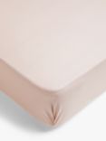 John Lewis Grip Cotton Fitted Sheet, Pink