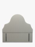 John Lewis Silhouette Full Depth Ticking Stripe Upholstered Headboard, Double