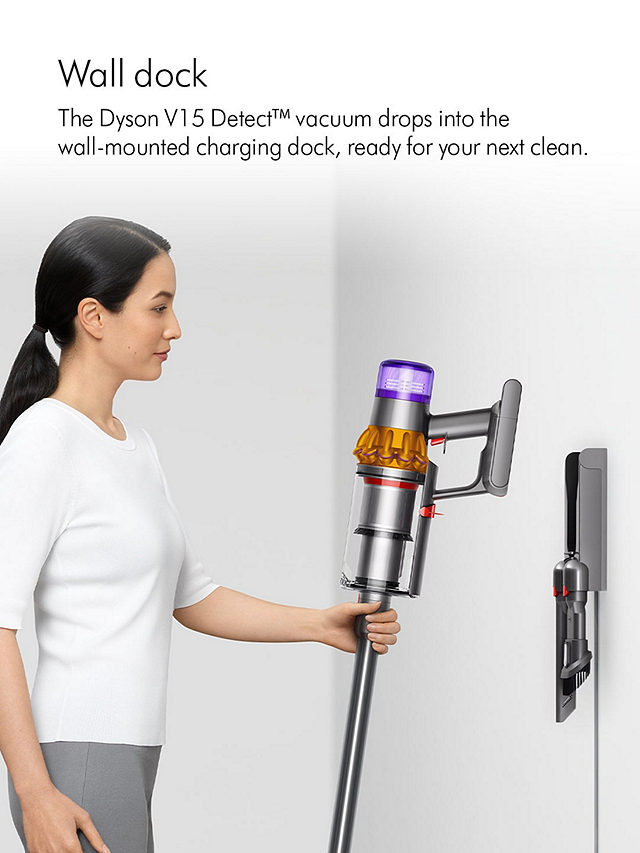 Dyson V15 Detect Cordless Vacuum Cleaner, Sprayed Nickel