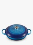 Le Creuset Cast Iron Signature Shallow Casserole, Azure