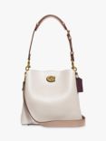 Coach Willow Leather Bucket Bag, Chalk