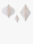 Ginger Ray White Honeycomb Decorations, Pack of 3