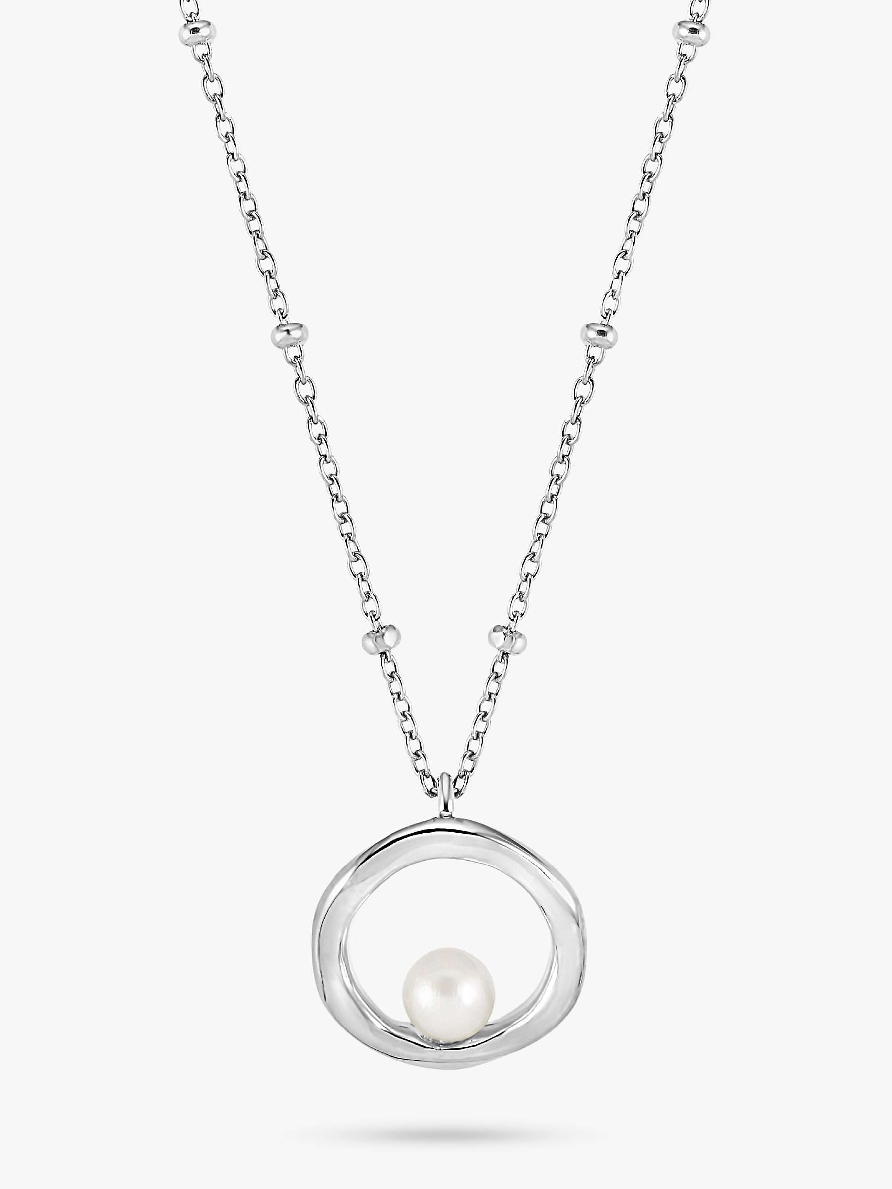 Buy Dower & Hall Freshwater Pearl Open Circle Beaded Pendant Necklace Online at johnlewis.com