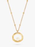 Dower & Hall Freshwater Pearl Open Circle Beaded Pendant Necklace
