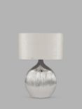 Pacific Gemini Textured Table Lamp, Silver