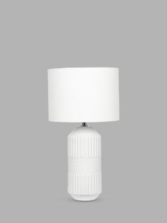 Pacific Meribel Glazed Table Lamp, White