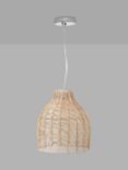 Pacific Lifestyle Caswell Rattan Coche Pendant Ceiling Light, Natural