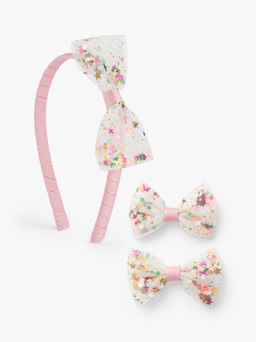 Small Stuff Kids' Tulle Headband & Clip Set, Multi at John Lewis & Partners