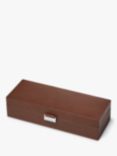 Aspinal of London Reporter Leather Five Piece Watch Jewellery Box, Tobacco