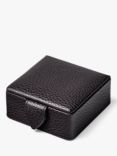 Aspinal of London Small Stud Pebble Leather Box, Black