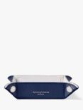 Aspinal of London Pebble Leather Mini Tidy Tray, Navy