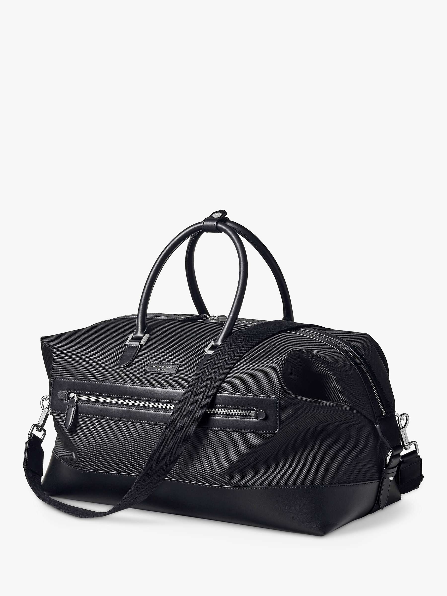 Buy Aspinal of London Anderson Holdall, Black Online at johnlewis.com