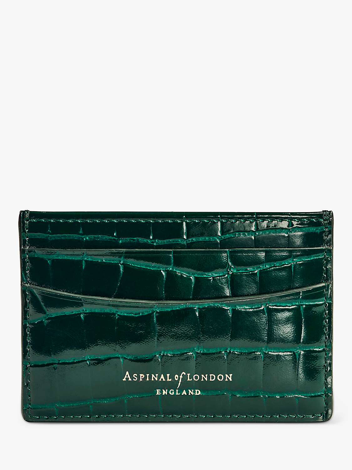 Buy Aspinal of London Croc Leather Slim Credit Card Case Online at johnlewis.com