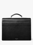 Aspinal of London City Leather Laptop Briefcase, Black