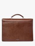 Aspinal of London City Leather Laptop Briefcase, Tobacco