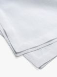 Piglet in Bed Plain Linen Napkins, Set of 4, White