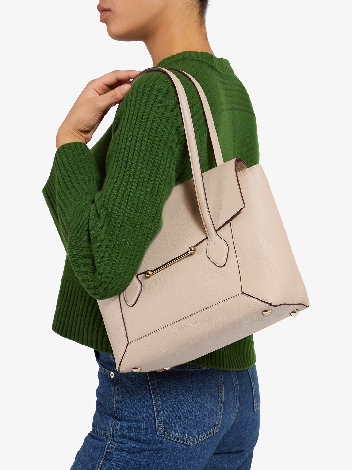 Strathberry Mosaic Bag, Oat at John Lewis & Partners