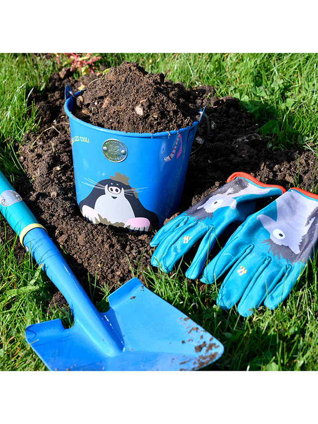 Burgon & Ball National Trust Get Me Gardening Kids' Gloves, Green/Blue