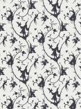 John Lewis Monochrome Treetop Fabric, Black/White