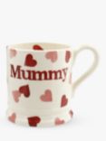 Emma Bridgewater Pink Hearts 'Mummy' Half Pint Mug, 300ml, Pink