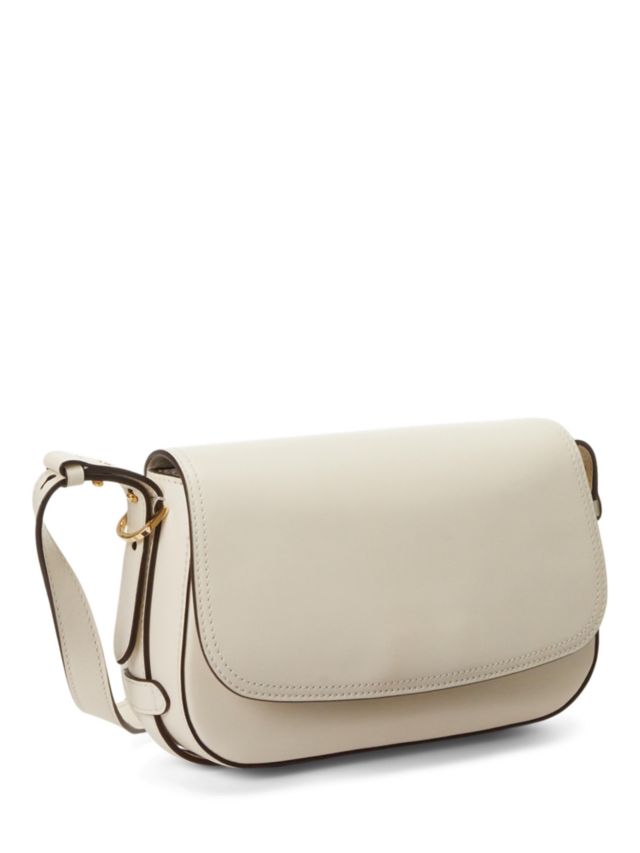Lauren Ralph Lauren Maddy Leather Small Shoulder Bag, Vanilla