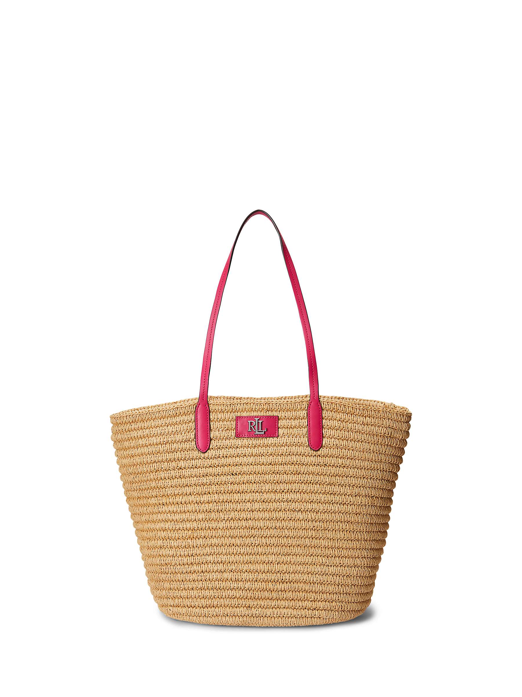Buy Lauren Ralph Lauren Brie Straw Tote Bag with Pouch Online at johnlewis.com